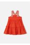 Girl's Embroidered Cross-Strap Bohemian Dress 2-10 Years Orange - 2