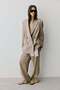 Oversized linen-blend blazer - 4