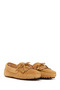 Women's Camel Tasseled Suede Leather Loafer 26Pfd291010 - 2