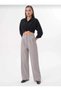 Women's Pleated Fabric High Waist Palazzo Pants - 4