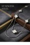 316L Steel Chain Silver Color Italian Chain Clover Model Necklace