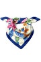 Tropical Dreams Vivid Flower Pattern Scarf Bandana 70X70 cm - 3