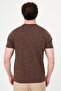 Patterned Slim Fit Crew Neck Short Sleeve Men's T-Shirt Brown - 36894.26Y - 4