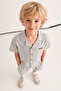 Gots Certified 100% Cotton Muslin Boys Short Sleeve Shirt Shorts Set - 6