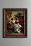 Elegant Woman and Kittens - Vintage Patterned Painting - Thick Model