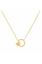 316L Stainless Steel Butterfly Detailed Hoop Design Women's Necklace Gift Necklace - 3