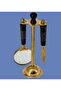 Set Of 2 Decorative Brass Magnifying Glass With Letter Opener With Stand Yllow (H:8''W:2.5'') - 5