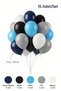 Space and Astronaut Concept Midnight Blue Black Children's Birthday Balloon Set 15 Pieces