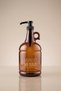 Amber Glass Liquid Detergent Dispenser 2.5 Liters 35X12 cm – Bottle with Pump |   Laundry Softener & Liquid Soap Dispenser - 5