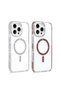 iPhone 16 Pro Max Case with Stones and Glitter, Magsafe Camera Raised Silicone Case Senk - 3