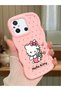 Redmi 11A Compatible Case Camera Protector Pink Silicone Couple Phone Case Kitty Pattern