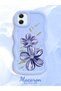 Samsung Galaxy A05 Compatible Case Camera Protector Blue Silicone Couple Phone Case Floral Pattern - 2