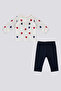 U.S. Polo Assn Ecru Heart Pattern Snap Shirt Collar Baby Set of 2 - 4