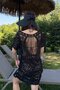 Black Knitted Beach Dress - Lr01 - 7