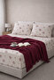 Karya Series ® |   Premium Pike Set |   Special Boxed |   Pique Fabric with Floral Pattern |   Double Bed Sheet & 2 X Pillowcases