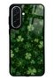 Samsung A37 Emerald Lucky Clover Design Glossy Phone Case