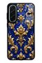 Samsung A37 Royal Sapphire Baroque Design Glossy Phone Case
