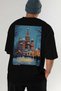 Moscow Russia 2 Black Oversize Country City Back Printed Unisex T-Shirt 100% Cotton Premium - 7