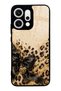 Oppo Reno 14 Golden Leopard Heart Design Glossy Phone Case