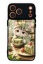 iPhone 17 Pro Max Matcha Kitty Coffee Design Glossy Phone Case