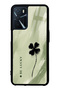Oppo A16 Sage Glossy Phone Case with Lucky Clover Design