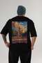 Moscow Russia Black Oversize Country City Back Printed Unisex T-Shirt 100% Cotton Premium - 2
