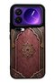 Xiaomi 17 Pro Burgundy Glossy Phone Case with Ottoman Emblem Design