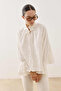 Brushed Cotton Top Ecru
