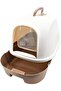 Oval Cat Litter Box 53*41*41Cm-Brown - 2