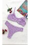 Lilac Bee Pattern Camisole Bra Set - 4