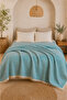 Cotton Multi-Purpose Pique 220X240 Double Bedspread Sofa Cover Tv Shawl with Tassels - 2
