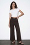 Women's Canvas Trousers Pnt02270 Brown