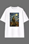 Gogh Warrior Design Pre-Printed White Oversize t Shirt