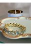 Blue Star Stone Gold Women's Steel Flexible Bracelet