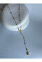 Gold Color Y Necklace - 2