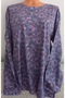 Er Clothing Paper Print Combed Cotton Blouse Long-Sleeve 3 Buttons Multicolor