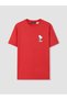 Vizyon New Season Red Printed 100% Cotton Women's T-Shirt - 6