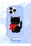 iPhone 13 Pro Compatible Case Camera Protector Blue Silicone Couple Phone Case Cat Pattern - 2