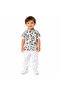 Boys' Cargo Shirt and Pants Set, 3 Years, Gray and White - 3