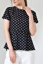Women's Sandy Crew Neck Short Sleeve Peplum Blouse - 4