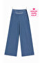 Plus Size Venus Fabric Elastic High Waist Wide Leg Women's Trousers - 2