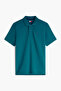 Men's Green Essential Pique Polo Collar T-Shirt - 6