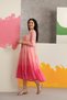 Cotton Mulmul Embroidered Ombre Dress for Women – Indian Ethnic Dress with V-Neck, Casual -Daily Wear - 5