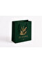 Pharmacy Cardboard Bag Gusseted Premium Forest Green (14X8X20 cm) - 10 Pieces - 4