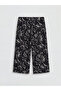 Two Mt Shop Quality Lcwaikiki Basic Black Floral Standard & Regular Women's Capri - 6