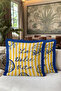 Summer Marine Striped La Dolce Vita Fringed Pillowcase - Navy Blue Tassel Throw Pillow Cover - 7