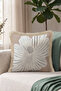 Modern Floral Patterned Elegant Fringed Pillowcase - Floral Bohemian Mink Cream Tassel Throw Pillow Cover - 7