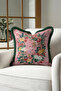 Spring Fringed Pillowcase with Floral Birds - Romantic Botanical Bohemian Green Gray Tassel Throw Pillow Cover - 7