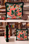 Exotic Tiger Pattern Tropical Fringe Pillowcase - Safari Coral Gray Tassel Throw Pillow Cover - 3