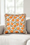 Orange Design Citrus Fringed Pillowcase-Fruit Garden Green Cream Tufted Throw Pillow Cover - 4